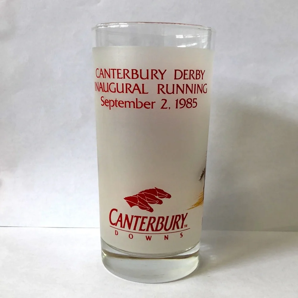 Canterbury Downs Inaugural Derby Collector’s glass